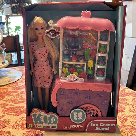 Kid Connection Fashion Doll with 36 Piece Ice Cream Set NIP Enjoy your Summer - Picture 1 of 8